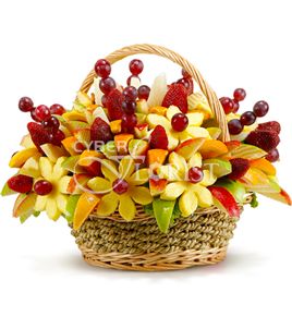 fruit basket with strawberry